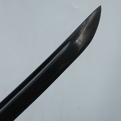 (18)Black handmade genuine katana sword