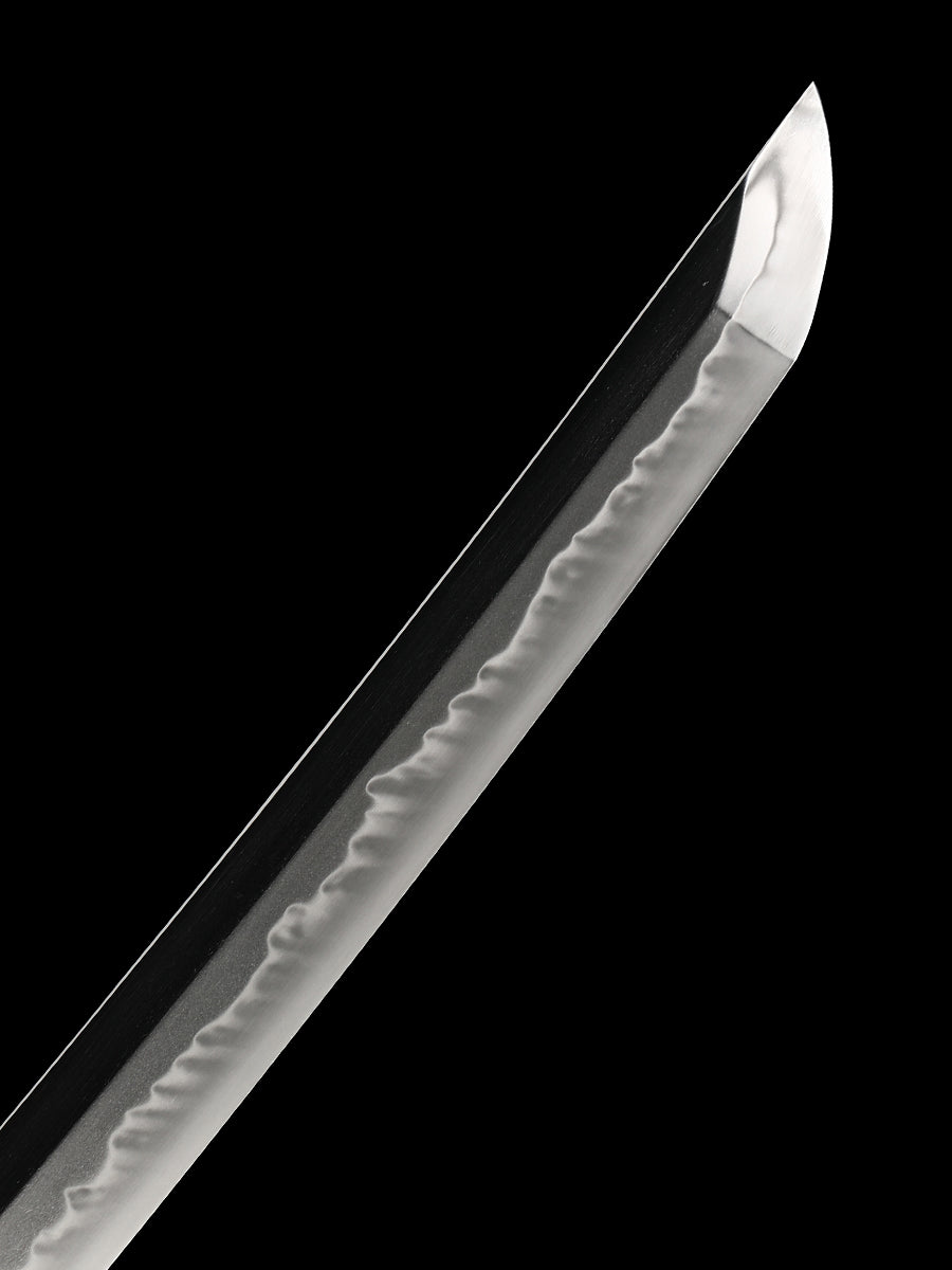 (201) High end samurai sword hand carved blade T10 steel hand ground