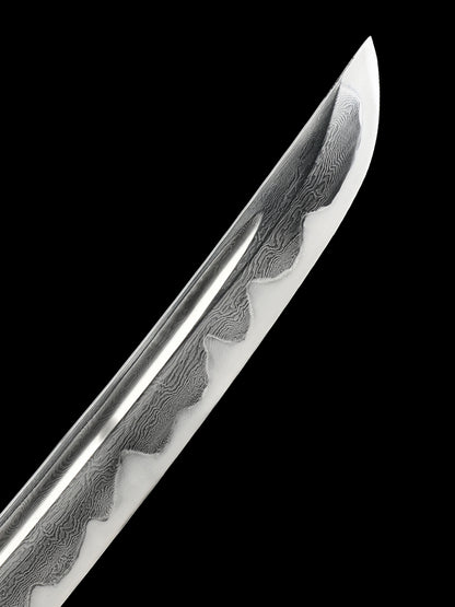 Handmade Damascus steel covered earth burning blade all copper knife Tan