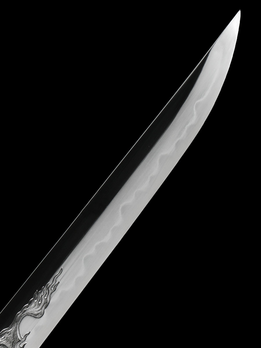 Tanto Sword Handmade Short Katana Clay Tempered Real Hamon Full Tang Samurai Sword Razor Sharp