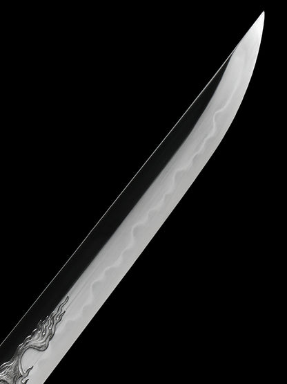 Tanto Sword Handmade Short Katana Clay Tempered Real Hamon Full Tang Samurai Sword Razor Sharp