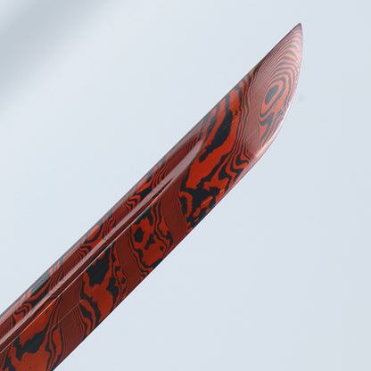 Handmade Authentic Japanese Samurai Katana Sword Full Tang Red Damascus Steel Collectible Men's Fine Gifts