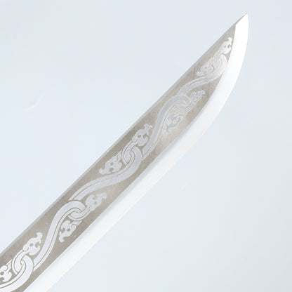 Chinese Sword Tang Dynasty Dao Carbon Steel Straight Blade Sharp Katana Dragon Pattern Sheath(TD002)