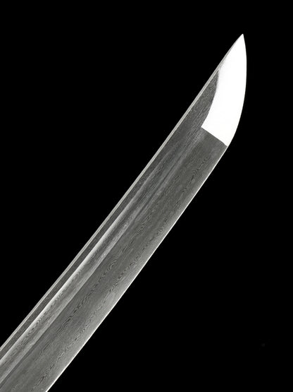Japanese samurai short sword handmade Damascus steel collection decoration