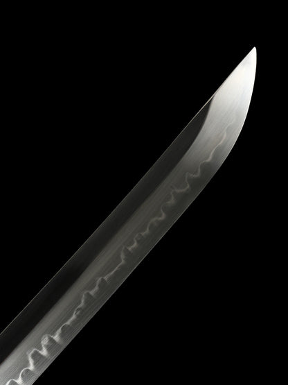 Handmade Japanese Katana Sword T10 Folded Clay Tempered Steel With Silk Thread Scabbard(17)