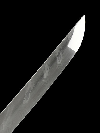 Handmade Damascus Steel Samurai Sword with Green Sheath Decoration Collection