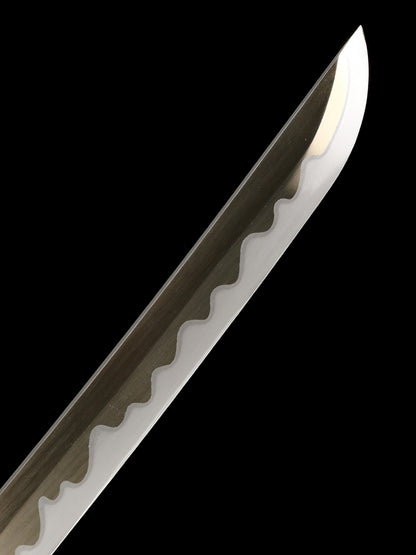 (65)Handmade authentic Japanese samurai sword, all Tang 1095 steel blade, roasted gold, men's exquisite gift series