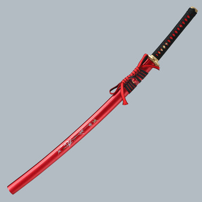 41 inch handmade authentic Japanese samurai katana all Tang red T10 steel burning blade men's fine gift collection