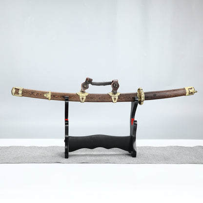 Handmade Katana T10 Steel Samurai Japanese Real Sword Chicken Wing Wooden Sheath Knife Full Tang Sharp