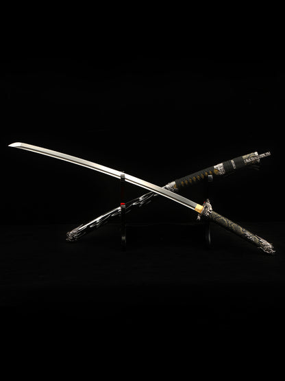 Handmade authentic Japanese samurai sword 1095 steel gray sword Tan exquisite gift
