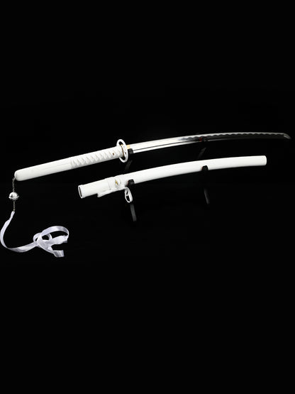 (6)Sleeve white Tang katana 1060T10 High Carbon Steel Sharp  Practical authentic Japanese katana cosplay