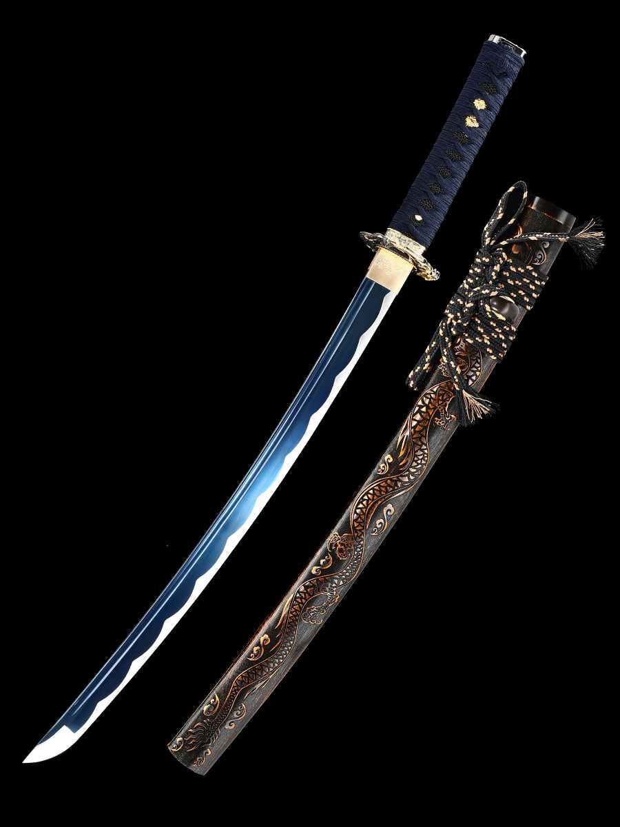 Handmade Japanese Tachi Odachi Sword High Manganese Steel With Blue Blade
