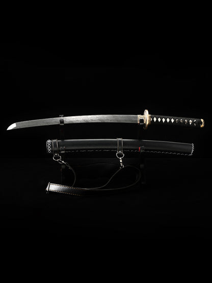 Damascus steel forged sheath can be backed in black