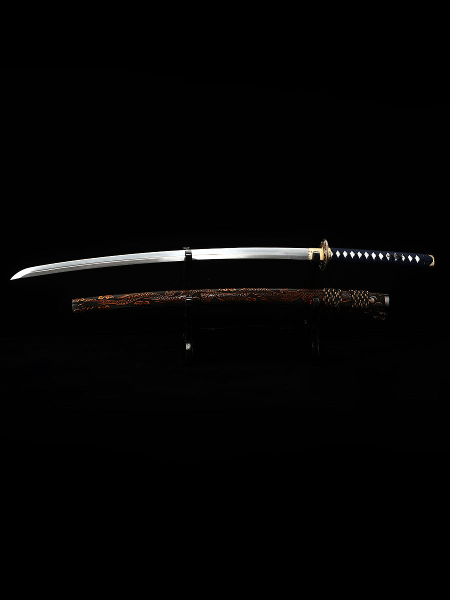 Dragon Sword Tan Sheath Hand Carved Dragon Exquisite katana