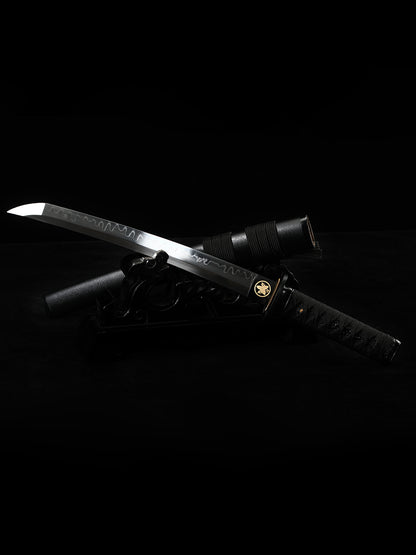 （92）Ninja Short Blade T10 Steel Warrior Blade Sharp All Tang Battle Preparation