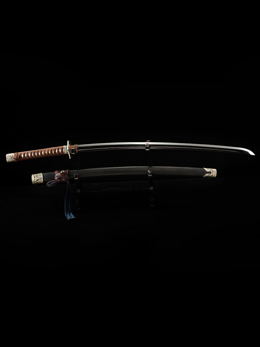 Handmade samurai sword with all copper fittings made of 1095 steel