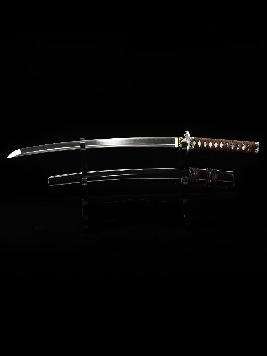 Katana Japanese samurai pattern black gold T10 steel forged
