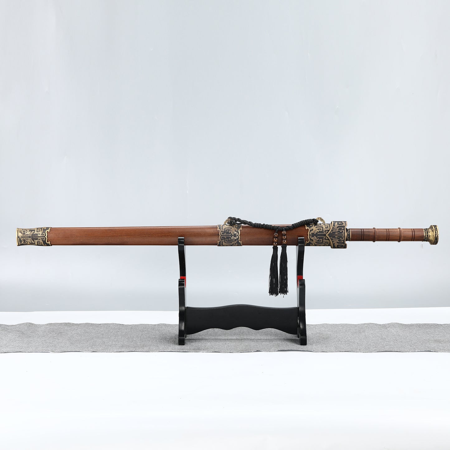 Chinese Han Dynasty Sword Damascus Steel Blade Eight sided Han Sword High end Collection