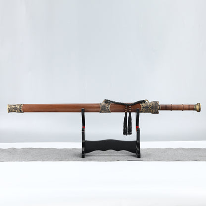 Chinese Han Dynasty Sword Damascus Steel Blade Eight sided Han Sword High end Collection