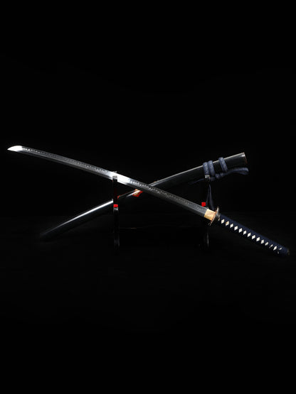 T10 Steel burning blade hot tempered all hand hand forged Japanese Samurai sword genuine, sword real weapons, full Tang, functional, practical sharp