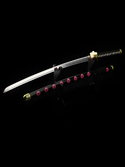 (A014)One Piece series (Akimizu Samurai sword)Japanese samurai katana carbon steel COS men's fine gift series(46)