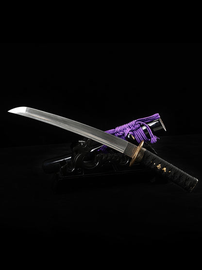 Japanese samurai short sword handmade Damascus steel collection decoration