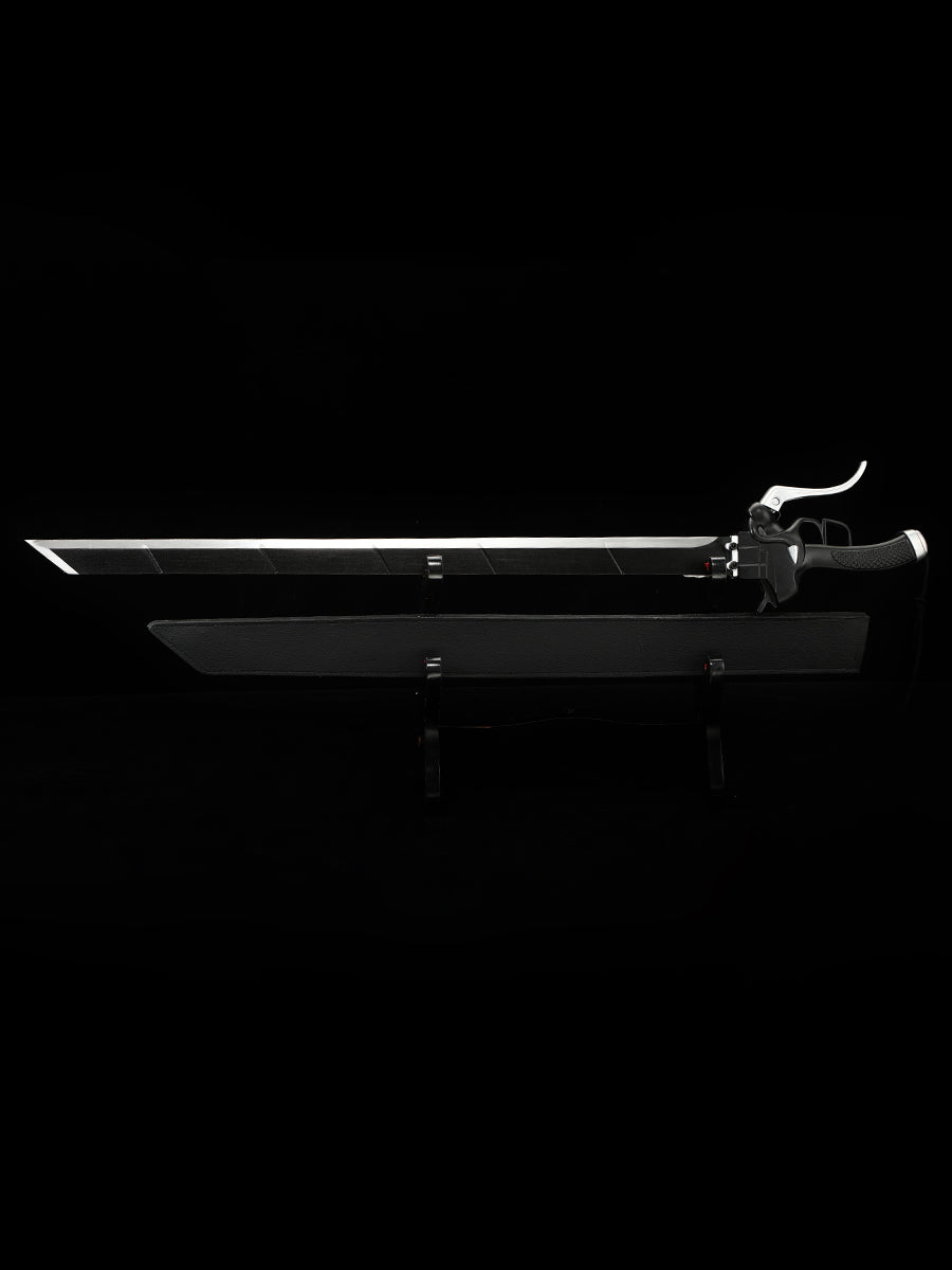 (A43)Pistol Handle Role Playing Knife Black Blade