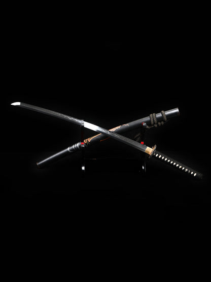Japanese samurai sword T10 steel burning blade, hot tempered, fully hand forged, practical and sharp Japanese samurai real sword