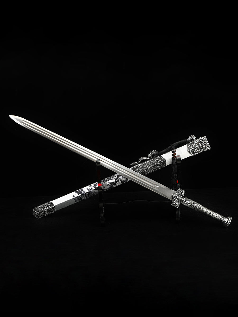 Chinese Sword Film and Television Sword Costume Collection Sword 1090 Steel Sheath Hand drawn Pattern（94）