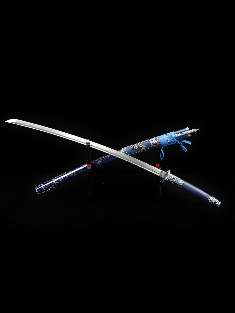(35)Japanese samurai sword handmade 1095 steel sword