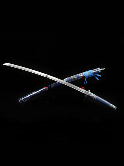 (35)Japanese samurai sword handmade 1095 steel sword