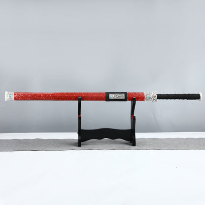 Hand crafted Han Dynasty collection gift sword made of 1095 steel with a red sheath