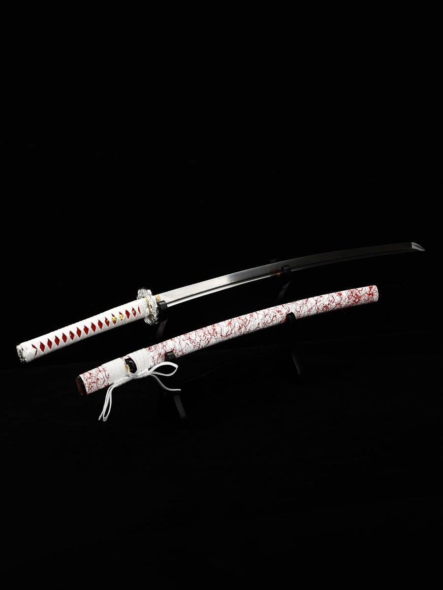 (87)Handmade Katana Samurai Japanese Damascus Steel Real Sword Full Tang Sharp