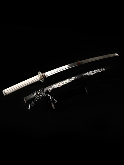 Katana Handmade Japanese Samurai Sword 1060 high Carbon Cold Steel Full Tang Sharp Can Cut Bamboo Trees