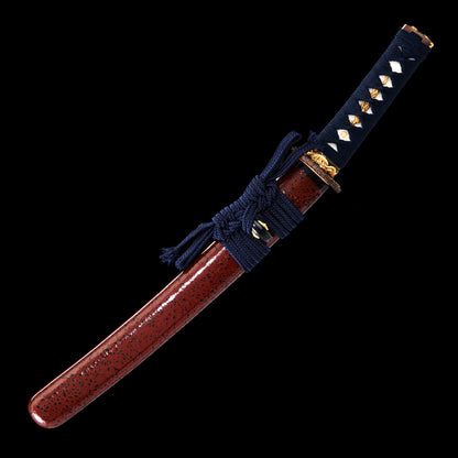 Hand Forged Japanese Tanto Naruto Short Sword T10 Turns the soil to burn blade--DD-0018