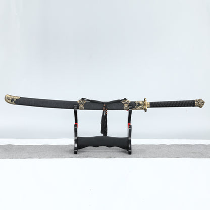Chinese Sword Tang Dynasty Sword High Carbon Steel Dragon Pattern Sheath