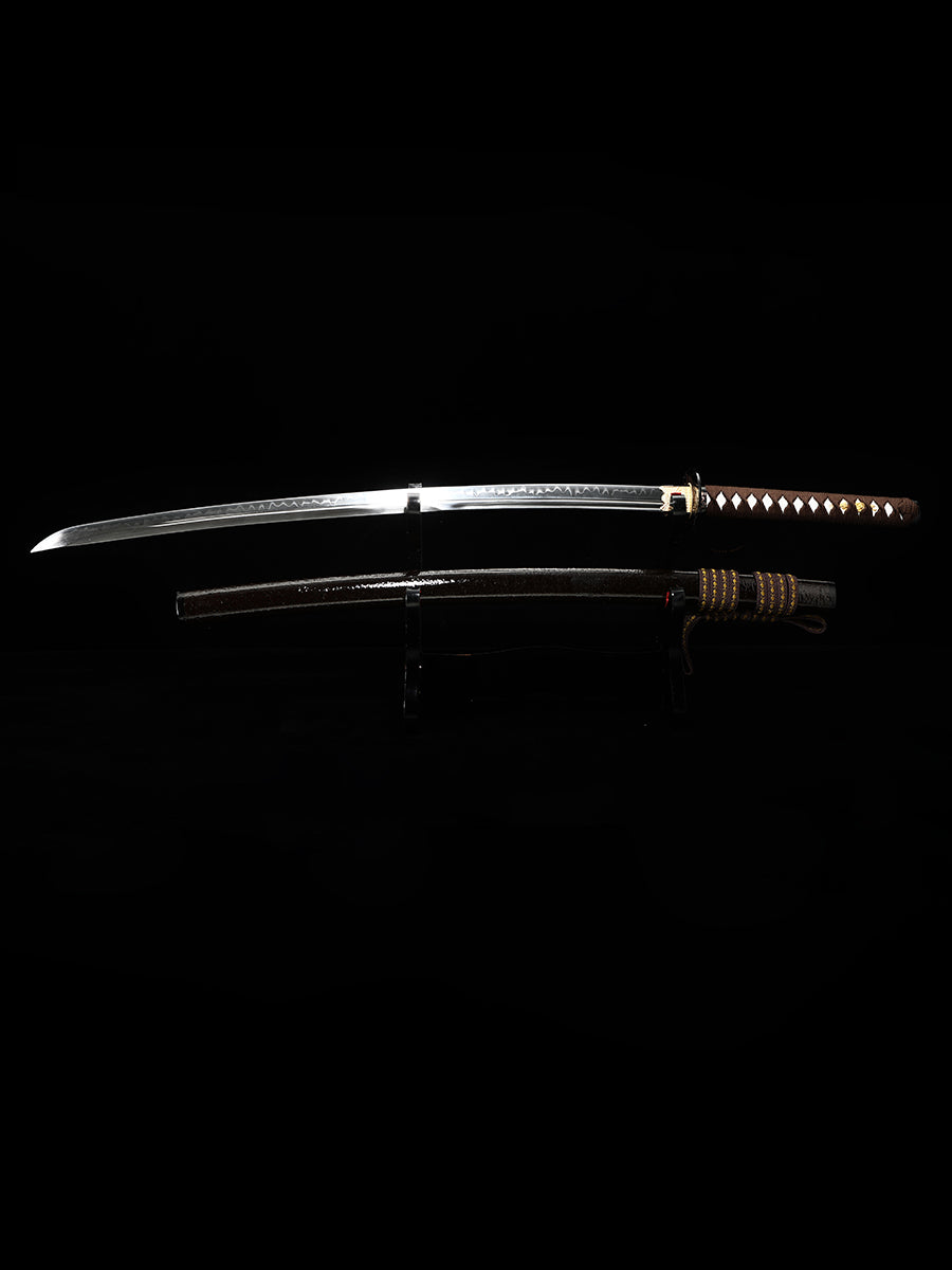 Katana Japanese samurai pattern black gold
