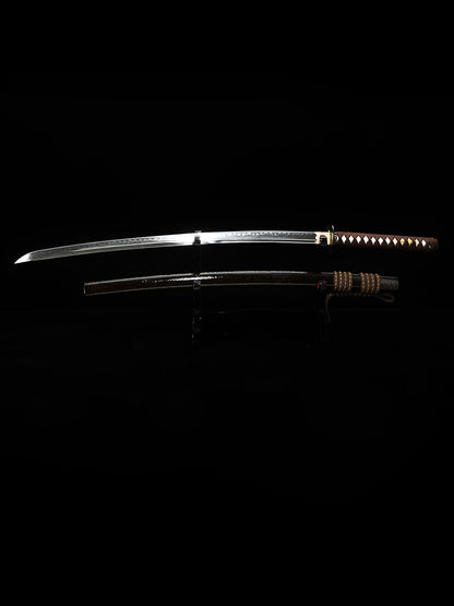 Katana Japanese samurai pattern black gold