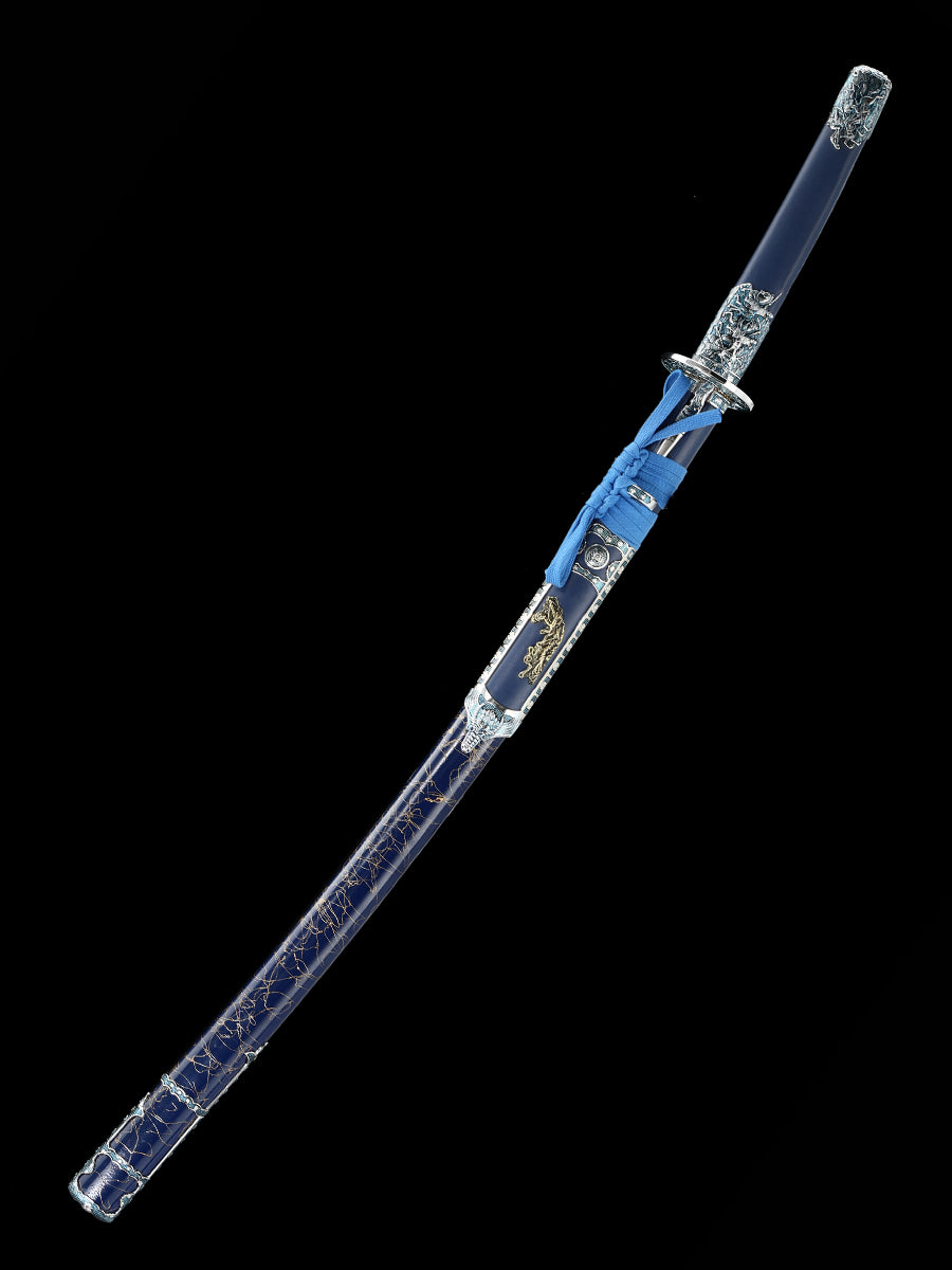 (35)Japanese samurai sword handmade 1095 steel sword