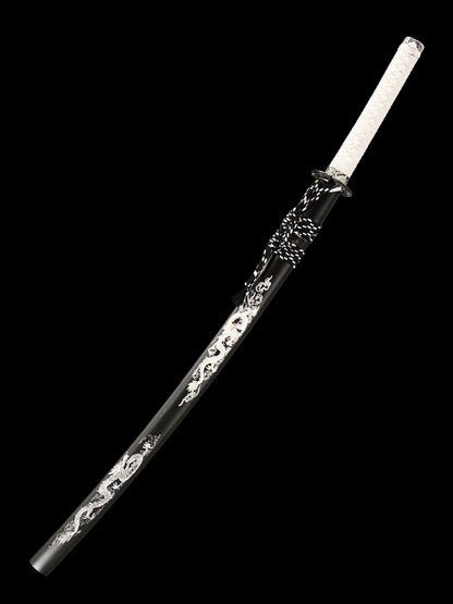 Katana Handmade Japanese Samurai Sword 1060 high Carbon Cold Steel Full Tang Sharp Can Cut Bamboo Trees