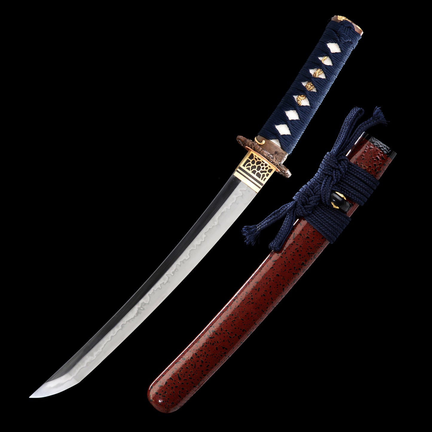 Hand Forged Japanese Tanto Naruto Short Sword T10 Turns the soil to burn blade--DD-0018
