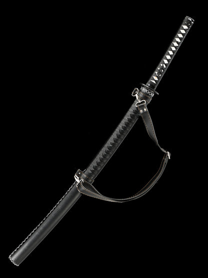 （z4）Handmade samurai sword strap in black