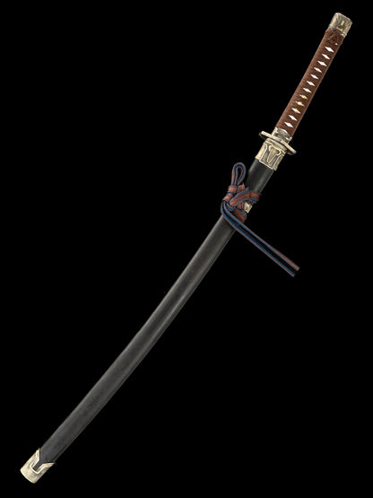 Handmade samurai sword with all copper fittings made of 1095 steel