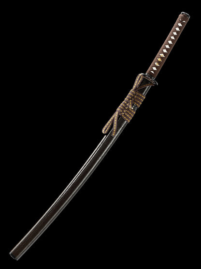 Katana Japanese samurai pattern black gold