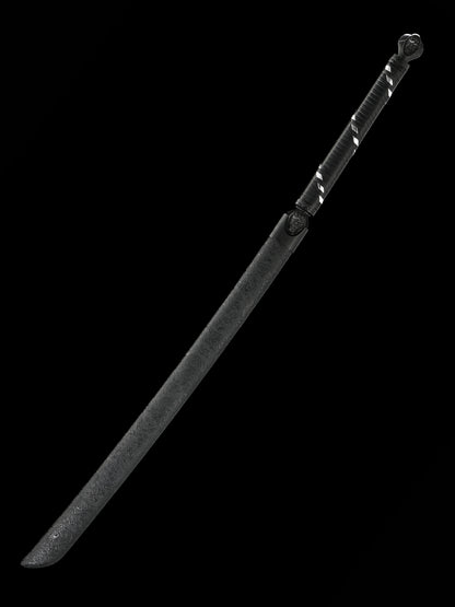 （48） Handmade 1095 steel blade with long knife, baked blue