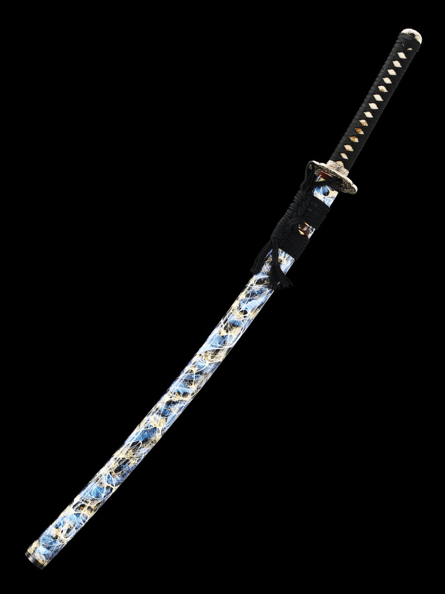 Authentic Japanese knife made of T10 steel, with a blade made of clamped steel, hand forged and sharpened, high-end collectible(77)