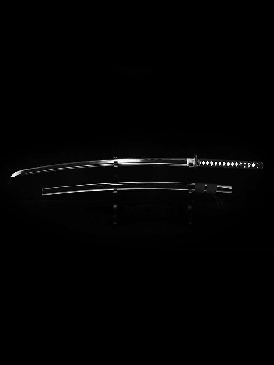 Japanese samurai sword handmade ninja knife 1060 steel blackened precious gift