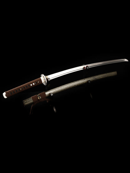 Handmade Japanese Victory Sword, High Manganese Steel Tiger Handheld Knife, Tan Samurai Sword