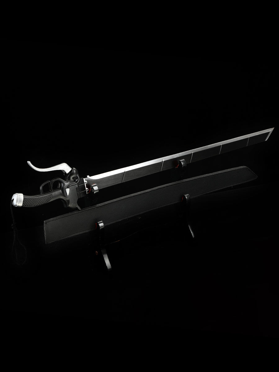 (A43)Pistol Handle Role Playing Knife Black Blade