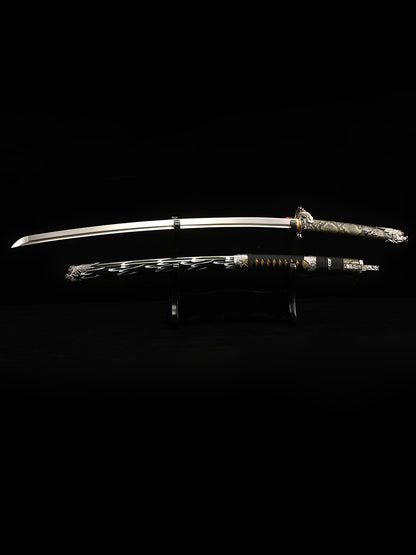Handmade authentic Japanese samurai sword 1095 steel gray sword Tan exquisite gift